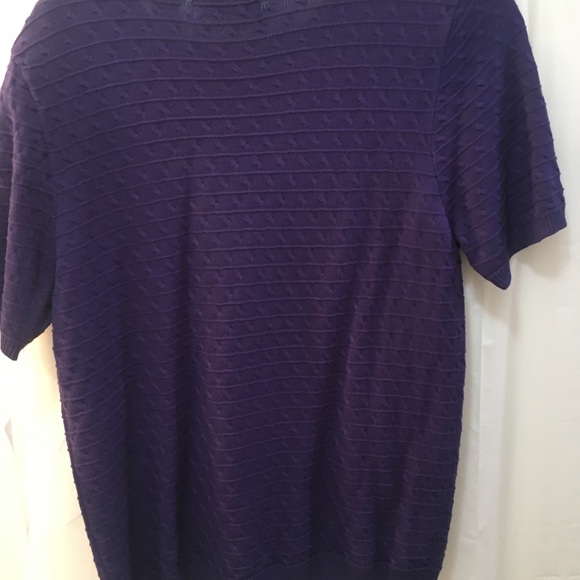 Alfred Dunner Women’s Small Short Sleeve Purple Top - Picture 5 of 6